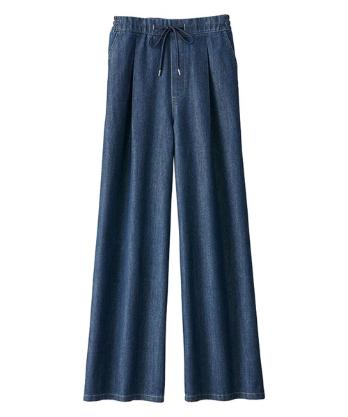BELLUNA PLUS(ベルーナ)の「薄くて軽いデニムイージーワイドパンツ66丈(その他パンツ・レディース・ネイビー/ブルー/ライトブルー・SMALL/MEDIUM/LARGE/X-LARGE)」の13枚目の写真