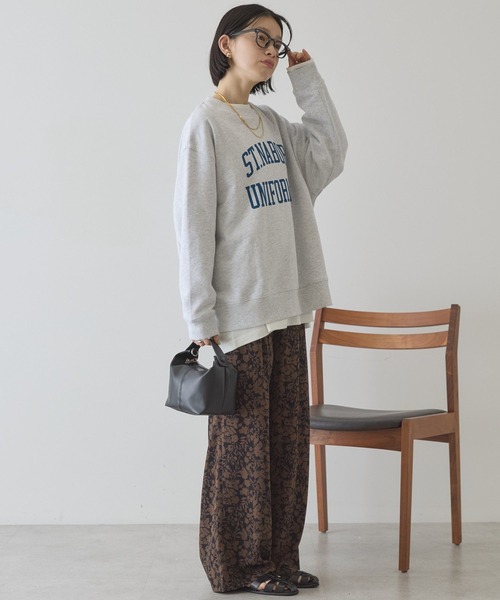 AMERICAN HOLIC(アメリカンホリック)の「【イージーケア】アソート柄パンツ(その他パンツ・レディース・ネイビー/ブラック/アイボリー/ブラウン・L/M)」の9枚目の写真