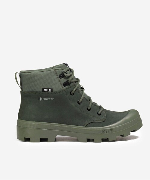 AIGLE（エーグル）の「GORE=TEX ゴアテックス 防水 防風 透湿 テネレレザー ハイキングスニーカー（ブーツ・メンズ・モスグリーン・40/44/37/36/43/42/41/39/38）」の2枚目の写真