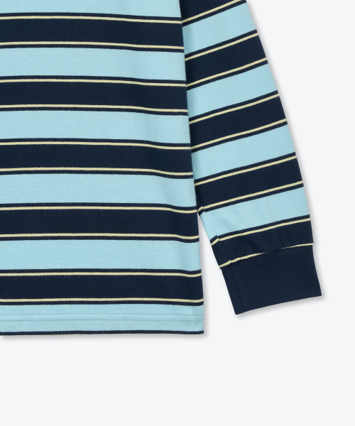 MUSINSA STANDARD KIDS（ムシンサスタンダードキッズ）の「マルチストライプクルーネック長袖Tシャツ3 [ネイビー]（Tシャツ/カットソー・レディース・その他・110/120/130/140/150/160）」の2枚目の写真