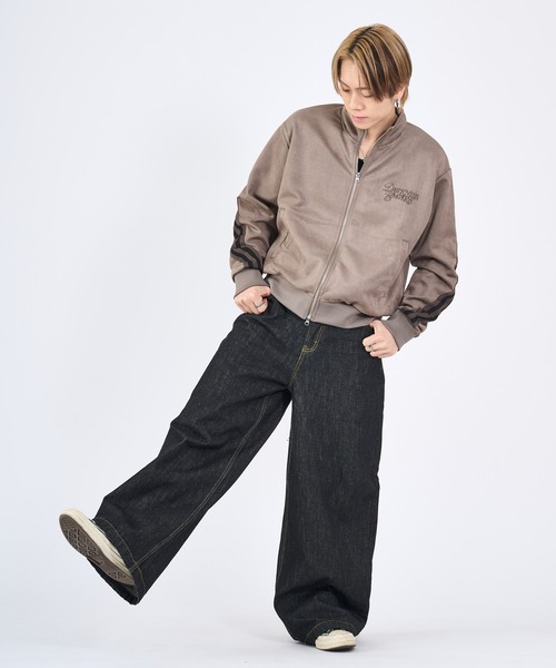 RE730(アールイーセブンサーティー)の「REロゴバギーデニムパンツ(デニムパンツ・メンズ・ブラック/ネイビー・X-LARGE/LARGE/MEDIUM)」の15枚目の写真