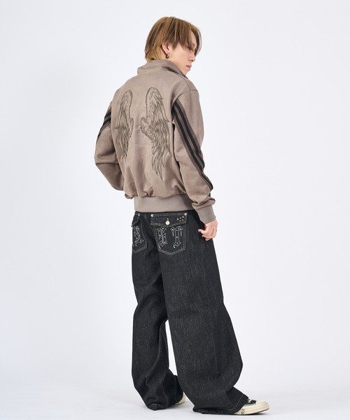 RE730(アールイーセブンサーティー)の「REロゴバギーデニムパンツ(デニムパンツ・メンズ・ブラック/ネイビー・X-LARGE/LARGE/MEDIUM)」の16枚目の写真