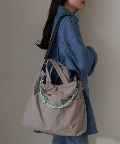 CIAOPANIC TYPY（チャオパニックティピー）の「: 3WAY撥水ナイロンショルダーBAG（ショルダーバッグ・レディース・グレー/ブラック/カーキ・ONE SIZE）」の9枚目の写真