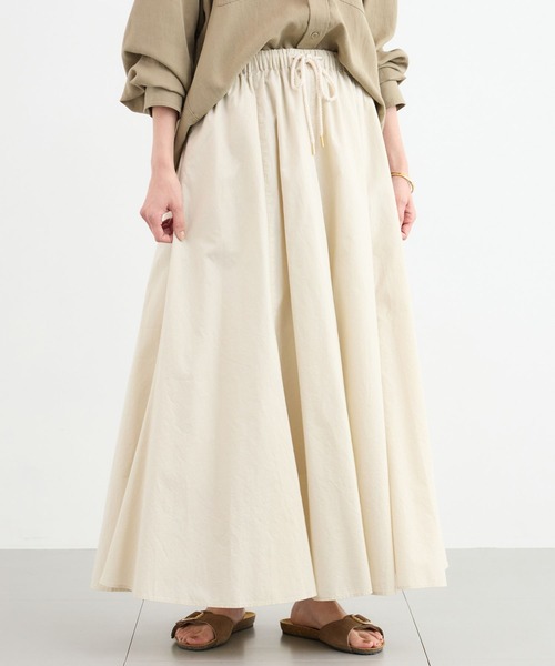 BARNYARDSTORM（バンヤードストーム）の「BARNYARDSTORM / 綿ローンギャザースカート / ハンドウォッシャブル（スカート・レディース・ホワイト系その他/ブラウン・M/S）」の3枚目の写真