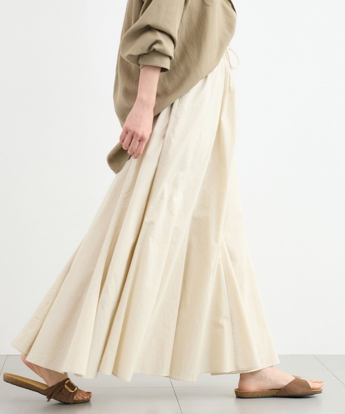 BARNYARDSTORM（バンヤードストーム）の「BARNYARDSTORM / 綿ローンギャザースカート / ハンドウォッシャブル（スカート・レディース・ホワイト系その他/ブラウン・M/S）」の5枚目の写真