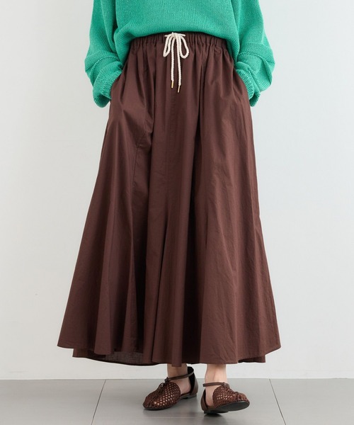 BARNYARDSTORM（バンヤードストーム）の「BARNYARDSTORM / 綿ローンギャザースカート / ハンドウォッシャブル（スカート・レディース・ホワイト系その他/ブラウン・M/S）」の8枚目の写真