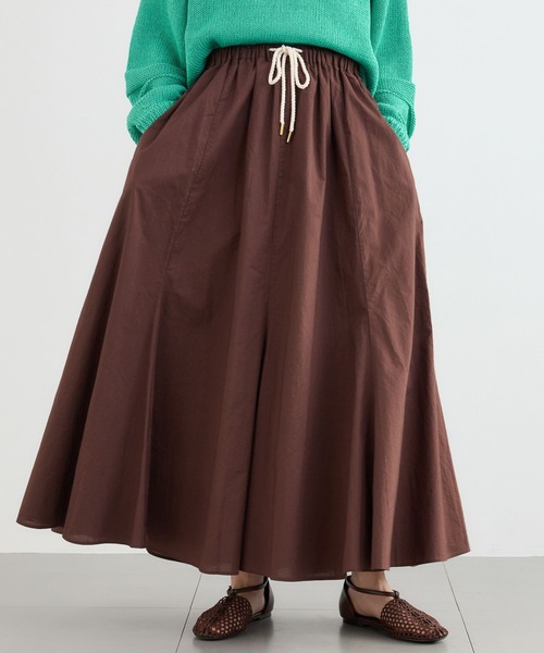 BARNYARDSTORM（バンヤードストーム）の「BARNYARDSTORM / 綿ローンギャザースカート / ハンドウォッシャブル（スカート・レディース・ホワイト系その他/ブラウン・M/S）」の9枚目の写真