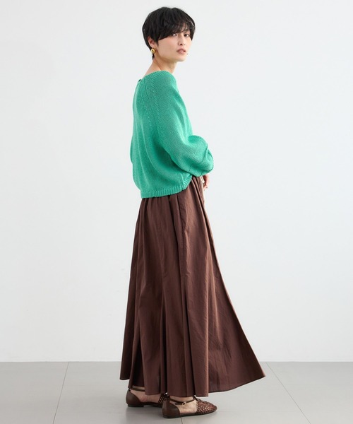 BARNYARDSTORM（バンヤードストーム）の「BARNYARDSTORM / 綿ローンギャザースカート / ハンドウォッシャブル（スカート・レディース・ホワイト系その他/ブラウン・M/S）」の12枚目の写真