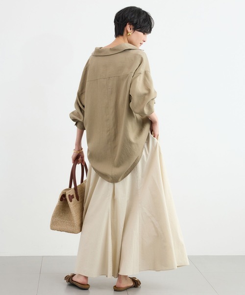 BARNYARDSTORM（バンヤードストーム）の「BARNYARDSTORM / 綿ローンギャザースカート / ハンドウォッシャブル（スカート・レディース・ホワイト系その他/ブラウン・M/S）」の17枚目の写真