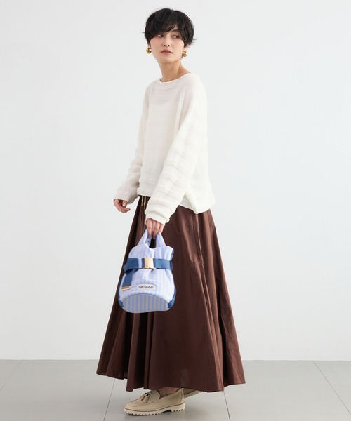 BARNYARDSTORM（バンヤードストーム）の「BARNYARDSTORM / 綿ローンギャザースカート / ハンドウォッシャブル（スカート・レディース・ホワイト系その他/ブラウン・M/S）」の19枚目の写真