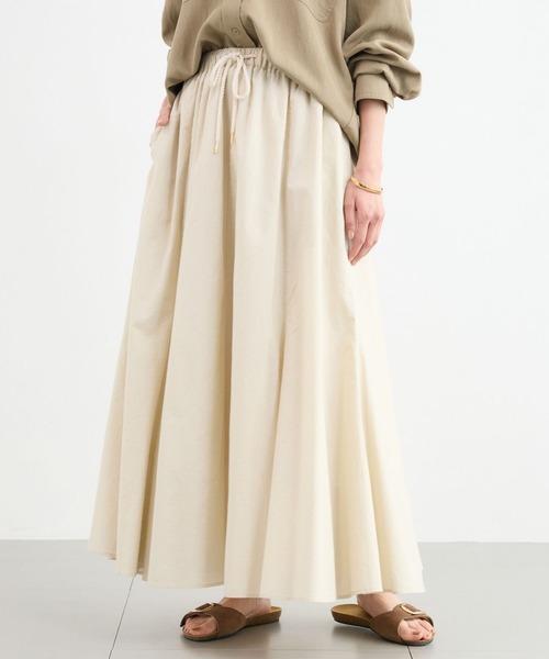 BARNYARDSTORM（バンヤードストーム）の「BARNYARDSTORM / 綿ローンギャザースカート / ハンドウォッシャブル（スカート・レディース・ホワイト系その他/ブラウン・M/S）」の15枚目の写真