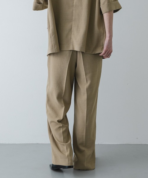 SENSE OF PLACE by URBAN RESEARCH（センスオブプレイスバイアーバンリサーチ）の「UR TECH リネンライクワイドパンツ（スラックス・レディース・ベージュ/ブラック/ライトベージュ/チャコールグレー・X-SMALL/SMALL/MEDIUM/LARGE/TALL）」の7枚目の写真