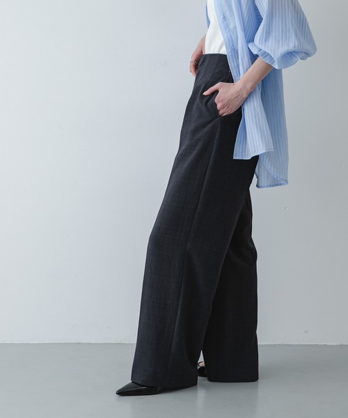 SENSE OF PLACE by URBAN RESEARCH（センスオブプレイスバイアーバンリサーチ）の「UR TECH リネンライクワイドパンツ（スラックス・レディース・ベージュ/ブラック/ライトベージュ/チャコールグレー・X-SMALL/SMALL/MEDIUM/LARGE/TALL）」の16枚目の写真