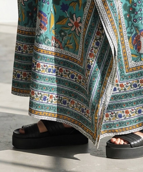 antiqua(アンティカ)の「インド綿 カフタンワンピース(ワンピース・レディース・レッド系その他/グリーン系その他・ONESIZE)」の15枚目の写真