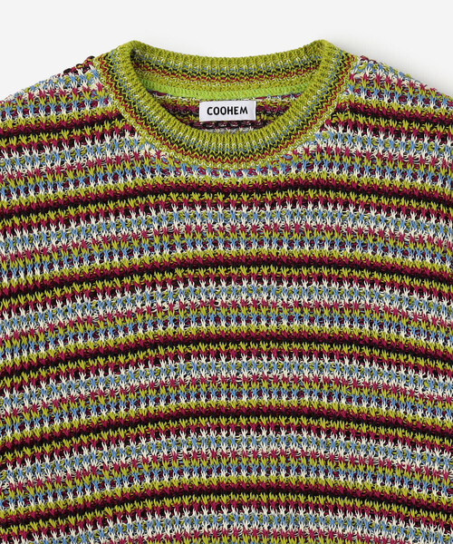 Coohem(コーヘン)の「COOHEM | 〈別注〉 マルチボーダーニット MEN(ニット/セーター・メンズ・レッド系その他/グリーン系その他・M/L)」の8枚目の写真
