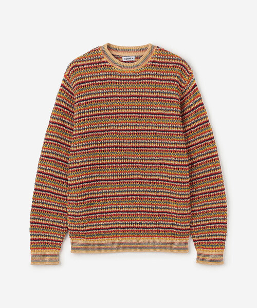Coohem(コーヘン)の「COOHEM | 〈別注〉 マルチボーダーニット MEN(ニット/セーター・メンズ・レッド系その他/グリーン系その他・M/L)」の5枚目の写真