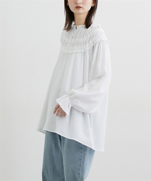 nissen（ニッセン）の「前後2WAY求心柄ブラウス（シャツ/ブラウス・レディース・ブラック/オフホワイト・FREE）」の19枚目の写真