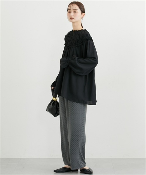 nissen（ニッセン）の「前後2WAY求心柄ブラウス（シャツ/ブラウス・レディース・ブラック/オフホワイト・FREE）」の13枚目の写真