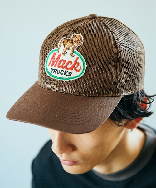 C.E.L.STORE（セルストア）の「MACK TRUCKS / マック トラックス FULL MESH 6PANEL CAP フルメッシュ 6パネル トラッカーキャップ（キャップ・メンズ・ブラック/ホワイト/ブラウン/ネイビー・FREE）」の3枚目の写真