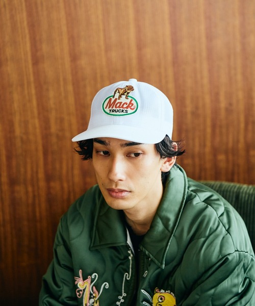 C.E.L.STORE（セルストア）の「MACK TRUCKS / マック トラックス FULL MESH 6PANEL CAP フルメッシュ 6パネル トラッカーキャップ（キャップ・メンズ・ブラック/ホワイト/ブラウン/ネイビー・FREE）」の2枚目の写真