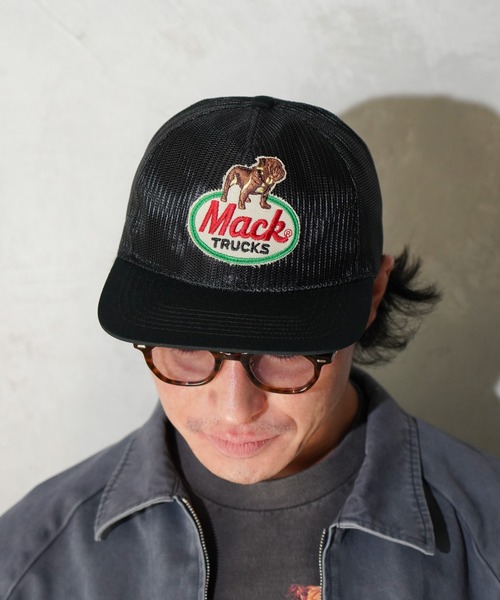 C.E.L.STORE（セルストア）の「MACK TRUCKS / マック トラックス FULL MESH 6PANEL CAP フルメッシュ 6パネル トラッカーキャップ（キャップ・メンズ・ブラック/ホワイト/ブラウン/ネイビー・FREE）」の6枚目の写真