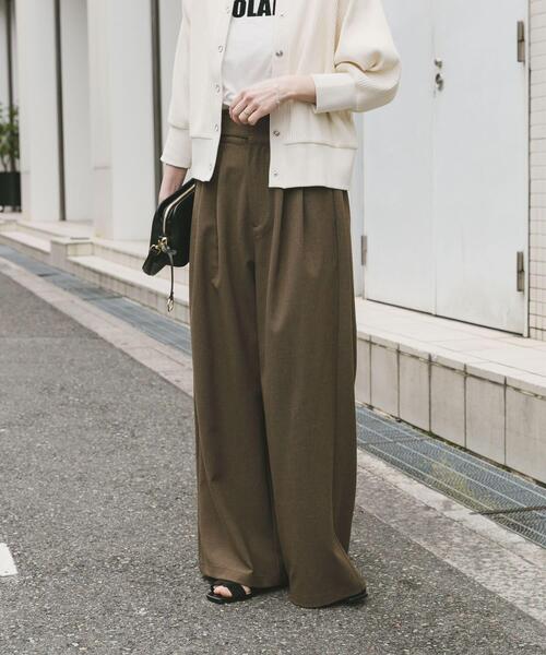 ITEMS URBANRESEARCH（アイテムズ アーバンリサーチ）の「アシメデザインベルトパンツ（その他パンツ・レディース・ベージュ/ブラウン・MEDIUM/SMALL）」の14枚目の写真