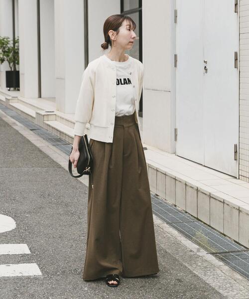 ITEMS URBANRESEARCH（アイテムズ アーバンリサーチ）の「アシメデザインベルトパンツ（その他パンツ・レディース・ベージュ/ブラウン・MEDIUM/SMALL）」の18枚目の写真