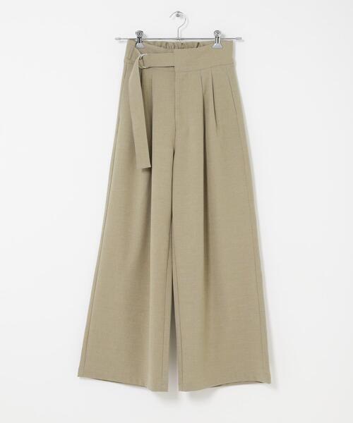ITEMS URBANRESEARCH（アイテムズ アーバンリサーチ）の「アシメデザインベルトパンツ（その他パンツ・レディース・ベージュ/ブラウン・MEDIUM/SMALL）」の12枚目の写真