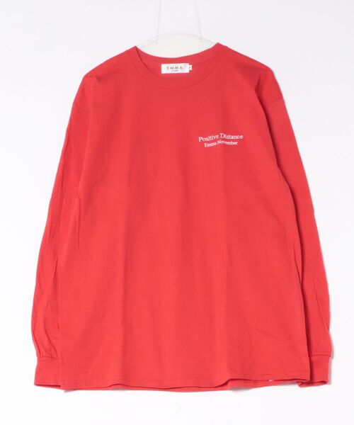 EMMA NOVEMBER (エマノーヴェンバー)の「Embroidery ヘビーウェイト USAコットン L/S Tシャツ(Tシャツ/カットソー・レディース・ダークグリーン/レッド/ピンク/パープル/イエロー/マルーン・2/3/1)」の1枚目の写真