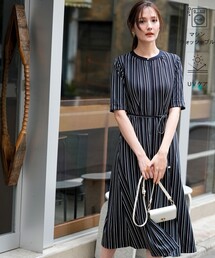 セール】【洗える】カラミストライプレディ ワンピース（ワンピース