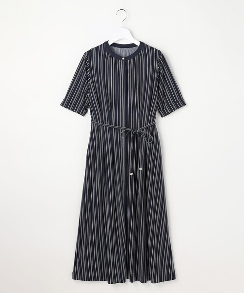ANY SIS(エニィスィス)の「ジョーゼットジャージー ワンピース(ワンピース・レディース・ネイビー系/ネイビー系1/スカイブルー系・MEDIUM)」の9枚目の写真