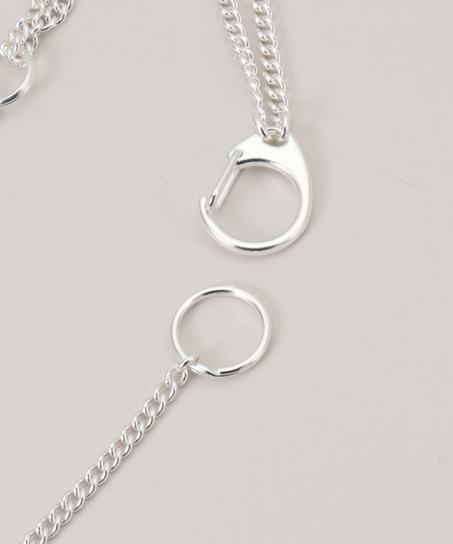 Soierie（ソワリー）の「【Soierie/ソワリー】 Key motif tag necklace（ネックレス・レディース・シルバー・FREE）」の5枚目の写真