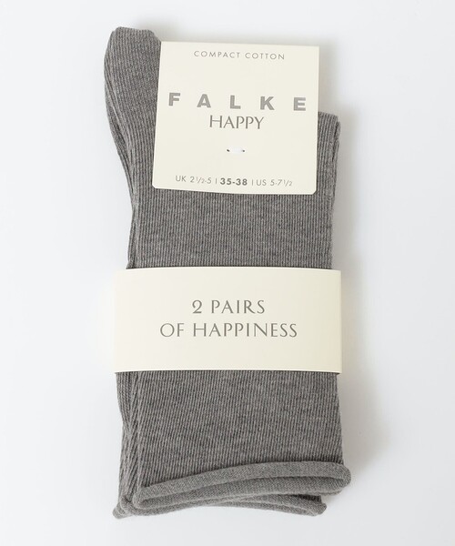 FALKE（ファルケ）の「FALKE: Happy Socks ソックス ２枚セット（ソックス/靴下・レディース・ホワイト/グレー・ONE SIZE）」の2枚目の写真