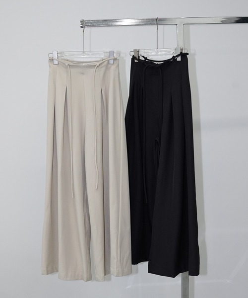 chuclla(チュクラ)の「ハイウェストタックワイドパンツ chw26s165(その他パンツ・レディース・ブラック/アイボリー・L/M/S)」の20枚目の写真