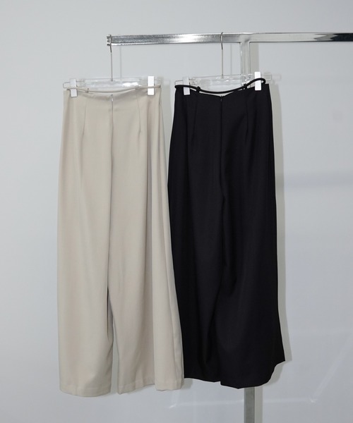 chuclla(チュクラ)の「ハイウェストタックワイドパンツ chw26s165(その他パンツ・レディース・ブラック/アイボリー・L/M/S)」の21枚目の写真
