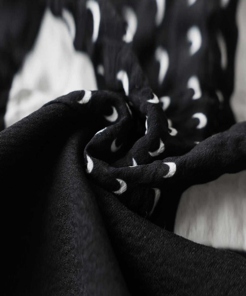 antiqua(アンティカ)の「ドット柄 コクーン 七分袖 ワンピース(ワンピース・レディース・ブラック・ONESIZE)」の9枚目の写真