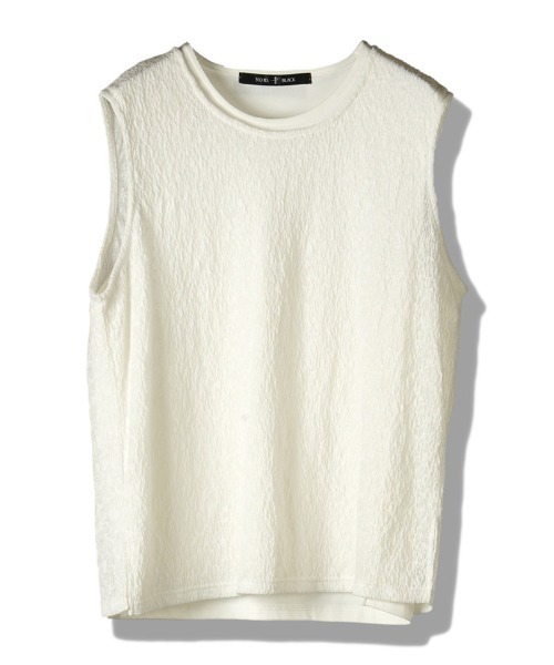 NO ID.（ノーアイディ）の「mta617- ｼｱｰﾚｲﾔｰﾄﾞｽﾘｰﾌﾞﾚｽPO Tシャツ(458006-463T)（タンクトップ・メンズ・グレー/ブラック/アイボリー・ONE SIZE）」の21枚目の写真