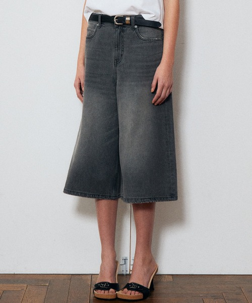 LE CIEL BLEU(ルシェルブルー)の「デニムハーフパンツ / Denim Half Pants(デニムパンツ・レディース・チャコールグレー・34/36/38)」の5枚目の写真