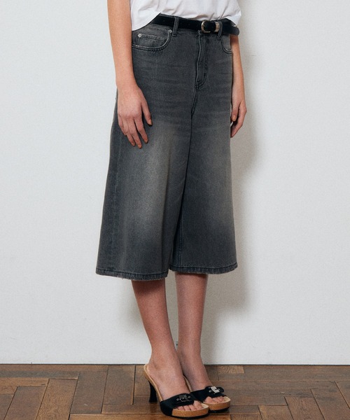 LE CIEL BLEU(ルシェルブルー)の「デニムハーフパンツ / Denim Half Pants(デニムパンツ・レディース・チャコールグレー・34/36/38)」の6枚目の写真