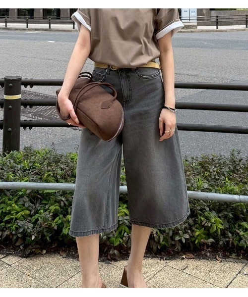 LE CIEL BLEU(ルシェルブルー)の「デニムハーフパンツ / Denim Half Pants(デニムパンツ・レディース・チャコールグレー・34/36/38)」の17枚目の写真