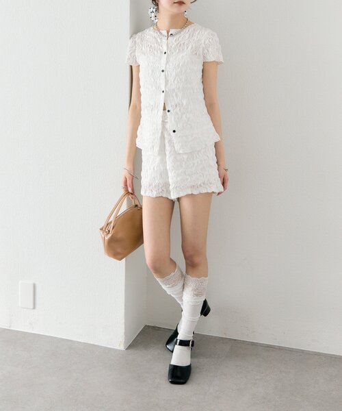 mystic（ミスティック）の「エアリーシャーリングブラウス（シャツ/ブラウス・レディース・ブラック/ブルー/オフホワイト・FREE）」の11枚目の写真