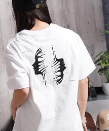 【Laufer】Two sides Tee / クロップド丈 ボックスシルエット バックプリント Tシャツ / 短丈 ヘビーウェイト 綿100%