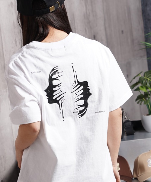 Laufer(ロイファー)の「【Laufer】Two sides Tee / クロップド丈 ボックスシルエット バックプリント Tシャツ / 短丈 ヘビーウェイト 綿100%(Tシャツ/カットソー・メンズ・ブラック/ホワイト・S/M/L/XL)」の1枚目の写真