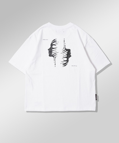 Laufer(ロイファー)の「【Laufer】Two sides Tee / クロップド丈 ボックスシルエット バックプリント Tシャツ / 短丈 ヘビーウェイト 綿100%(Tシャツ/カットソー・メンズ・ブラック/ホワイト・S/M/L/XL)」の4枚目の写真