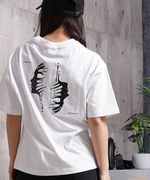 Laufer(ロイファー)の「【Laufer】Two sides Tee / クロップド丈 ボックスシルエット バックプリント Tシャツ / 短丈 ヘビーウェイト 綿100%(Tシャツ/カットソー・メンズ・ブラック/ホワイト・S/M/L/XL)」の7枚目の写真