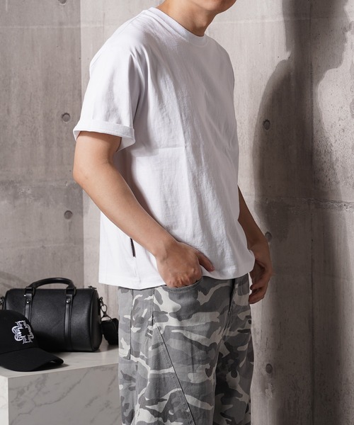 Laufer(ロイファー)の「【Laufer】Two sides Tee / クロップド丈 ボックスシルエット バックプリント Tシャツ / 短丈 ヘビーウェイト 綿100%(Tシャツ/カットソー・メンズ・ブラック/ホワイト・S/M/L/XL)」の13枚目の写真