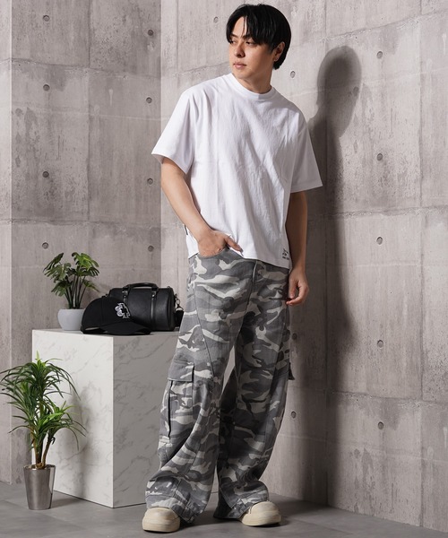 Laufer(ロイファー)の「【Laufer】Two sides Tee / クロップド丈 ボックスシルエット バックプリント Tシャツ / 短丈 ヘビーウェイト 綿100%(Tシャツ/カットソー・メンズ・ブラック/ホワイト・S/M/L/XL)」の15枚目の写真