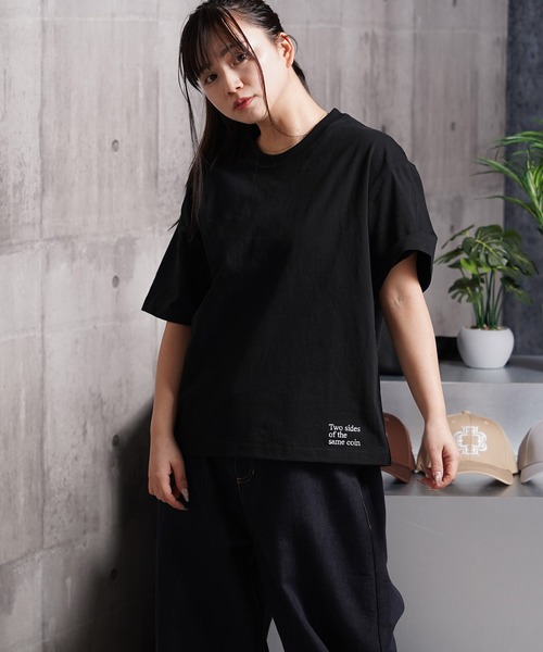 Laufer(ロイファー)の「【Laufer】Two sides Tee / クロップド丈 ボックスシルエット バックプリント Tシャツ / 短丈 ヘビーウェイト 綿100%(Tシャツ/カットソー・メンズ・ブラック/ホワイト・S/M/L/XL)」の19枚目の写真