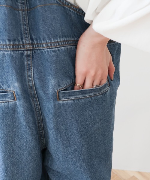 AMERICAN HOLIC(アメリカンホリック)の「デニムスクエアサロペット(サロペット/オーバーオール・レディース・インディゴブルー/アイボリー・L/M)」の12枚目の写真