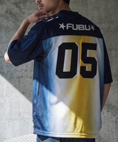 FUBU（ フブ）の「【FUBU/フブ】OG GRADATION GAME SHIRTS/OG グラデーションゲームシャツ（Tシャツ/カットソー・メンズ・ホワイト系/ブラック系/ネイビー系・XL/M/L）」の6枚目の写真